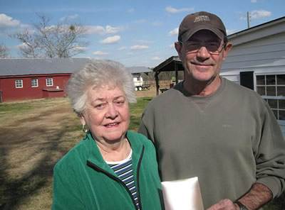 Annie Ruth and son Don Patterson in McDonough, GA, 2010.